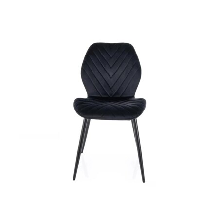 Krzesło tapicerowane MIKE VELVET czarne