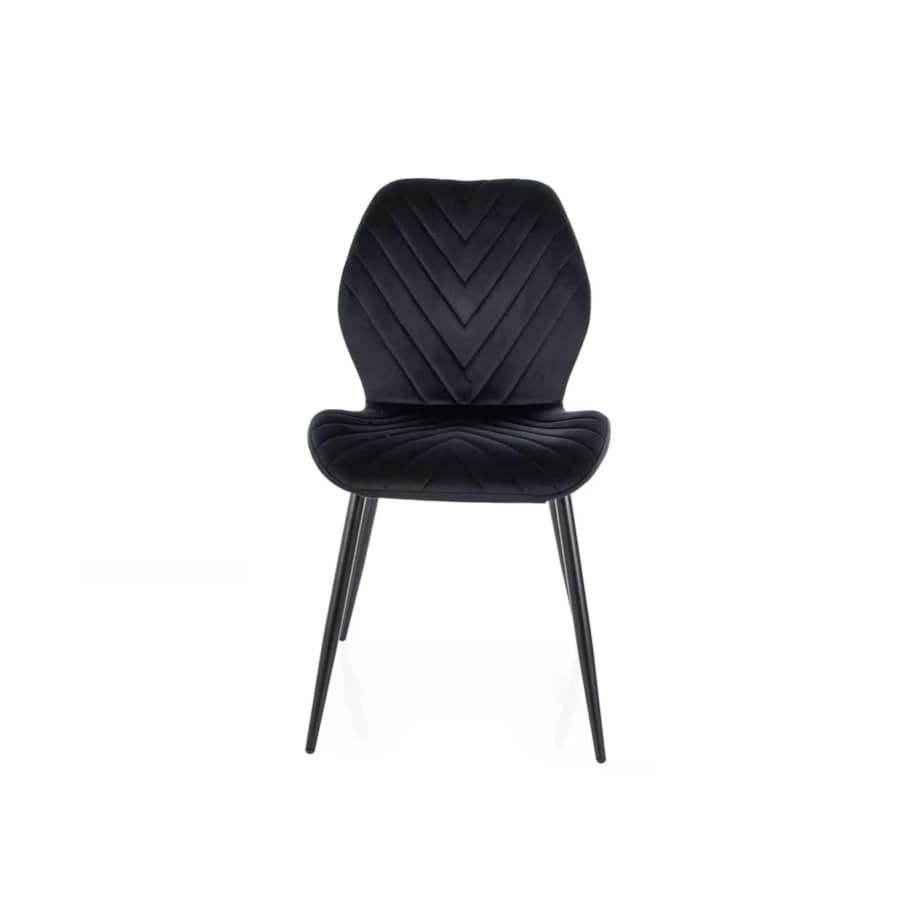 Krzesło tapicerowane MIKE VELVET czarne