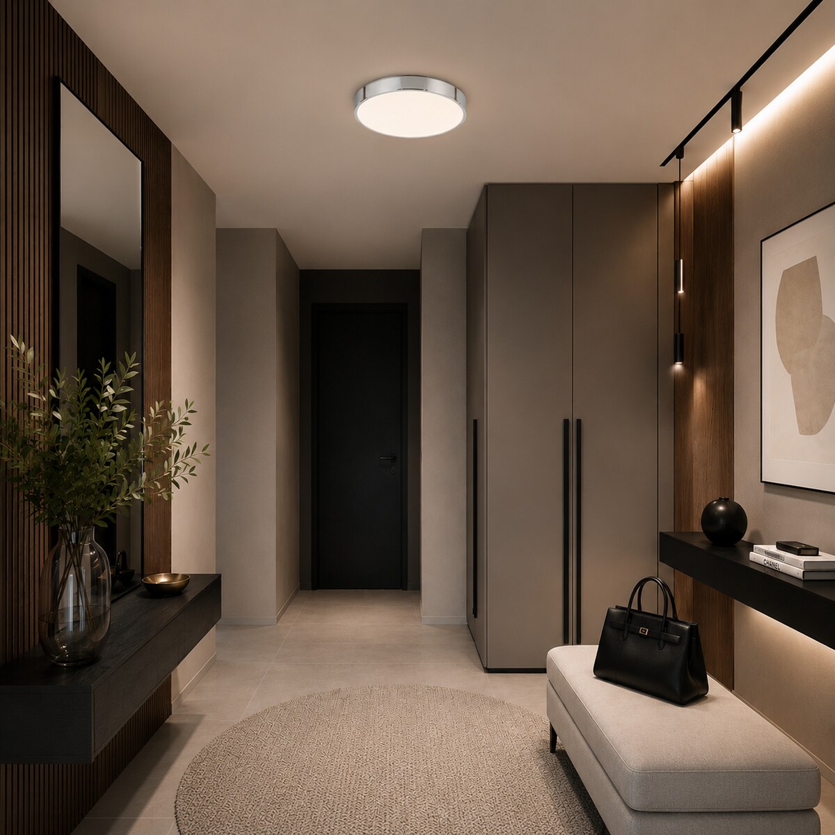 Lampa Sufitowa Łazienkowa Tk Lighting Velis Chrome Plafon Led 24W Ip54 Zmienna Barwa, Ściemniany
