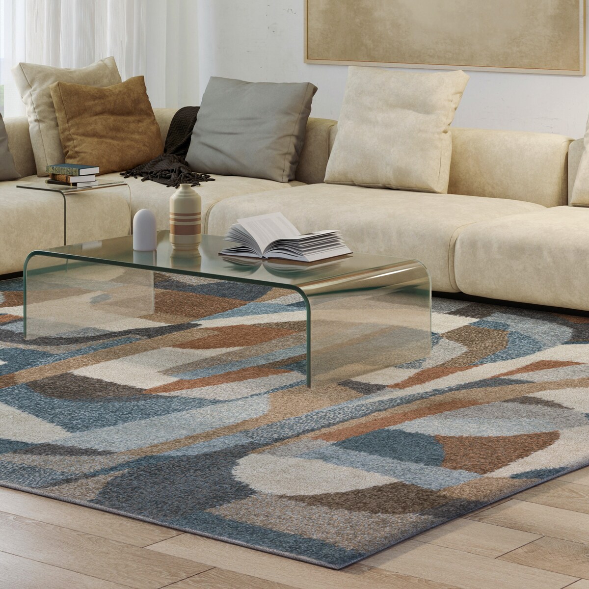 Dywan nowoczesny Lunera 160x230 cm Art Deco wielokolorowy