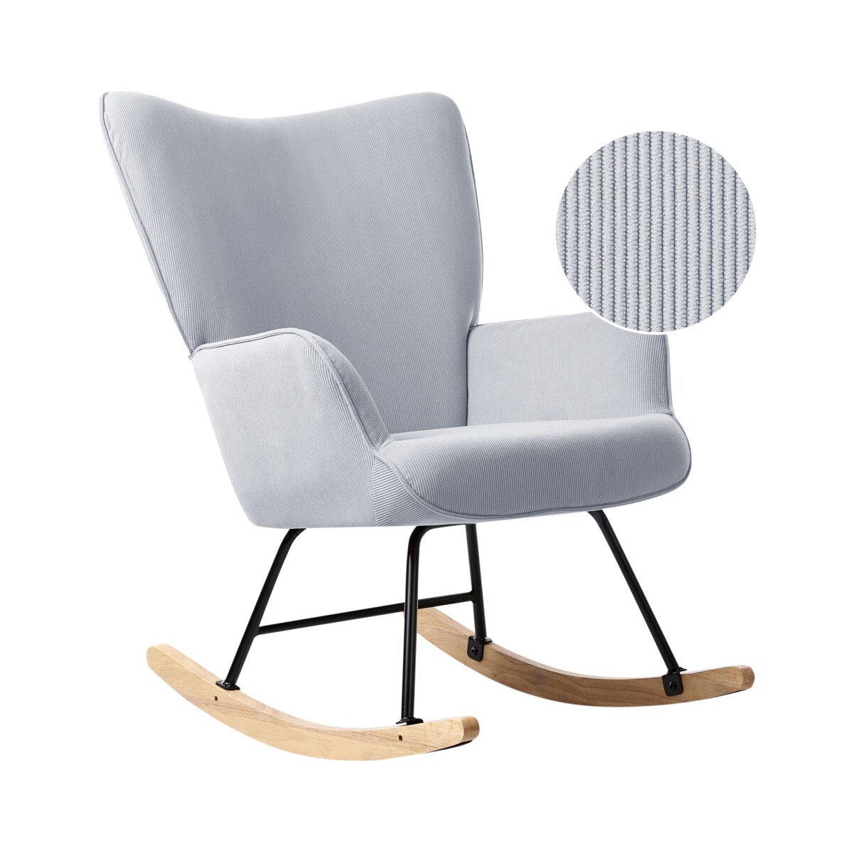 Fotel bujany ARSET Sztruks Błękitny