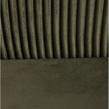 Fotel aksamitny khaki z marszczeniem