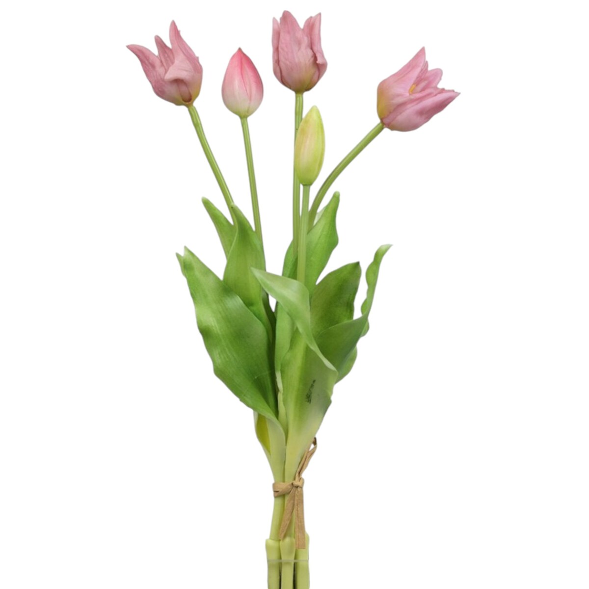 Bukiet silikonowych tulipanów 40 cm różowe