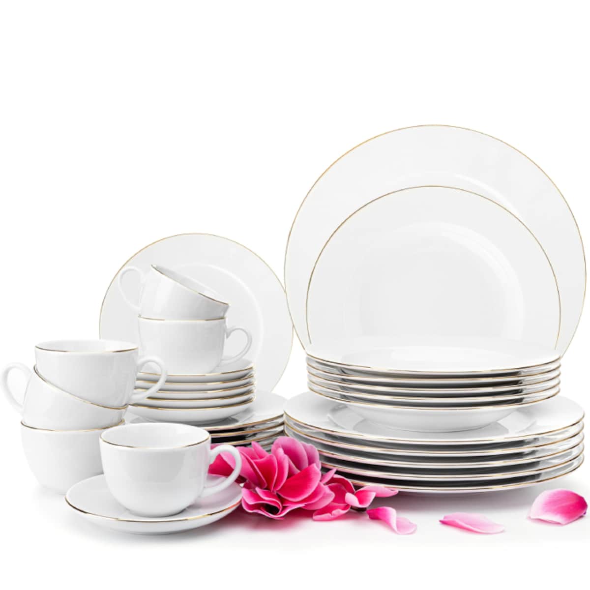 Konsimo MUSCARI Zestaw obiadowo-kawowy, 6 os. (30el)