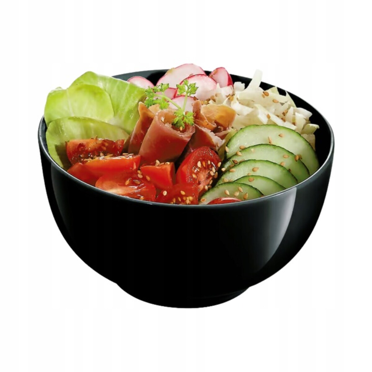 4x salaterka MISKA DIWALI na jedzenie PŁATKI ZUPĘ 750 ml LUMINARC czarna