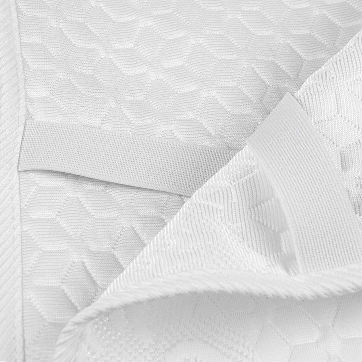 Mata chłodząca COOLING EFFECT z gumkami 160x200 cm biała, ochraniacz na materac