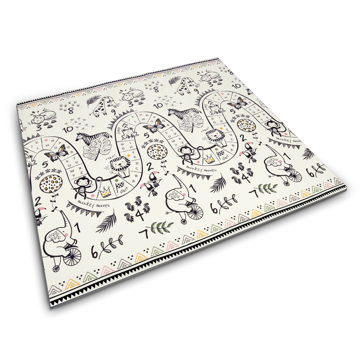 Mata piankowa edukacyjna składana dla dzieci duża 180x200 dywan Nukido