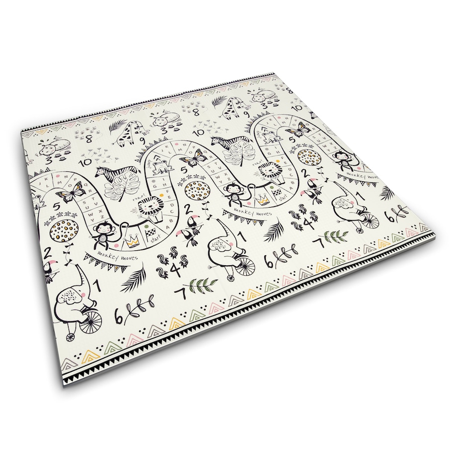 Mata piankowa edukacyjna składana dla dzieci duża 180x200 dywan Nukido