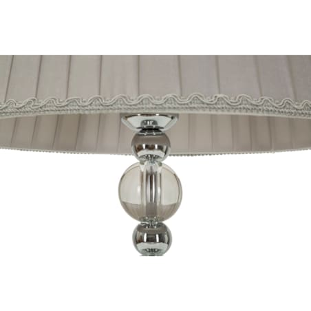 Lampa stołowa Tolly, kolor srebrny, metal, szkło i tkanina, 30 x 30 x 48 cm, 1 x E27, do salonu i sypialni, Mauro Ferretti