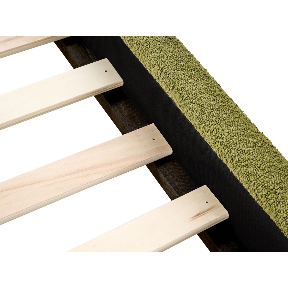 Łóżko Boucle VAUCLUSE 140 x 200 cm Oliwkowy