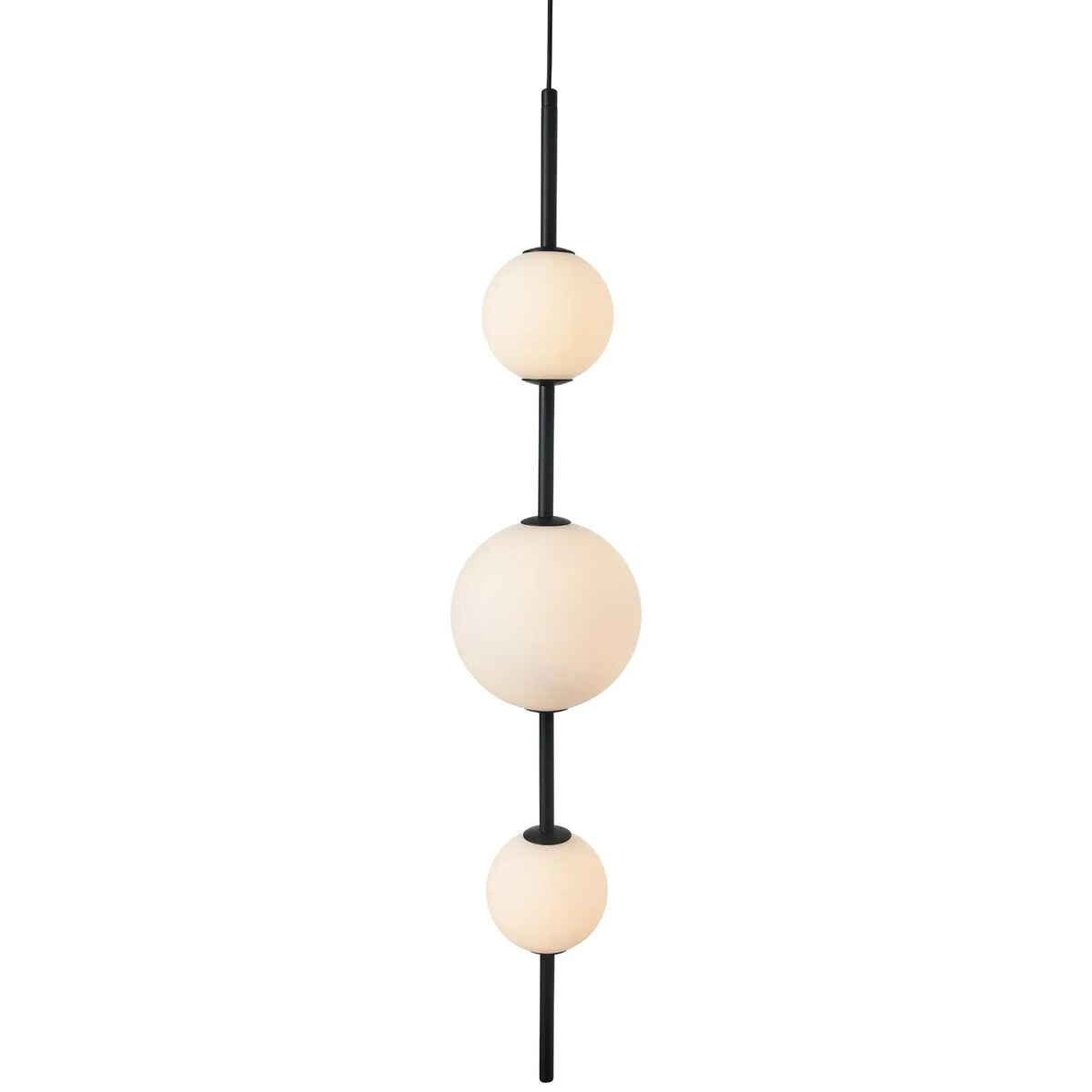 Łazienkowa lampa wisząca Bolti PL0109-3 Yaskr kule IP44 biała czarna