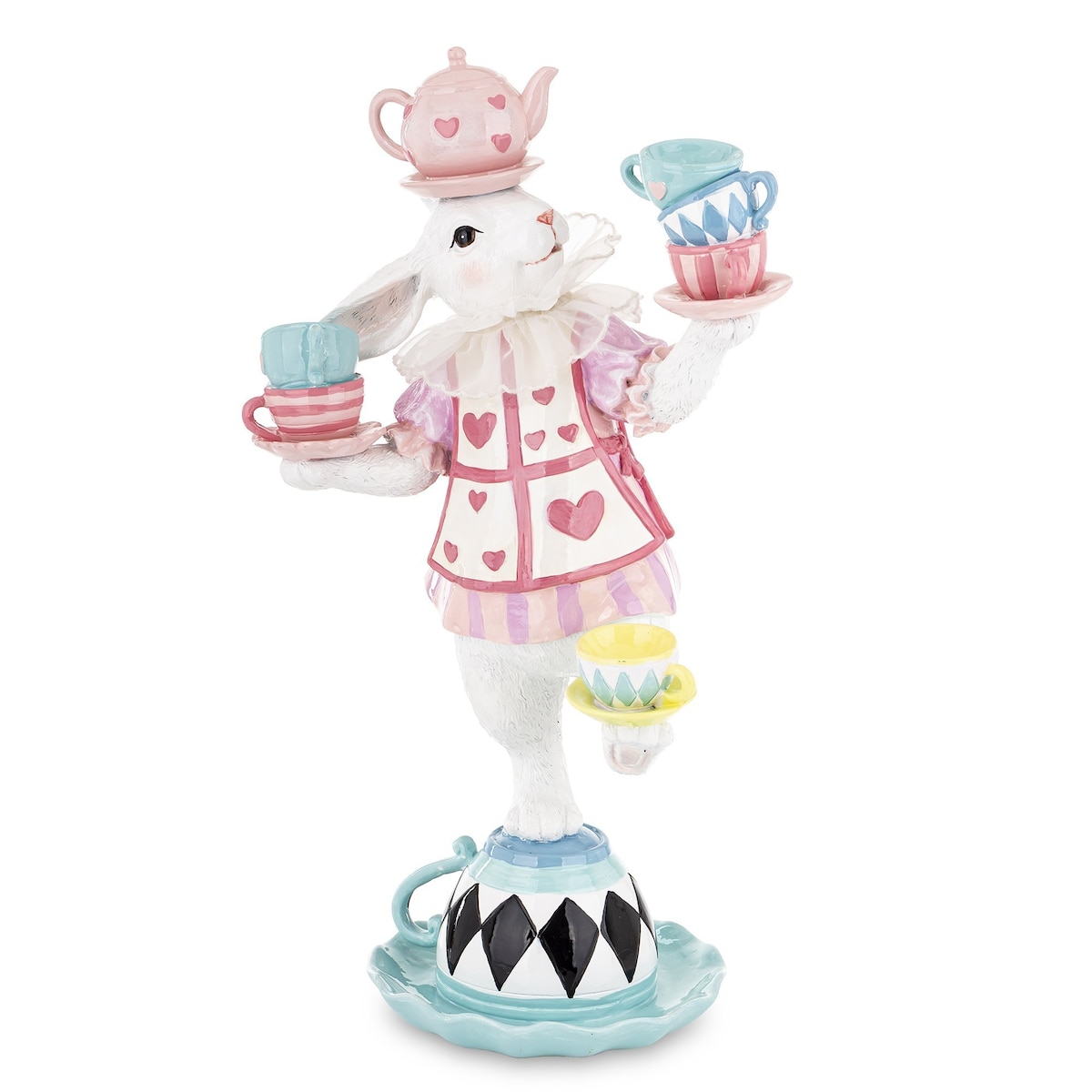 Dekoracja - królik na herbacianym czajniczku 41x22x15 cm CIRCUS-4