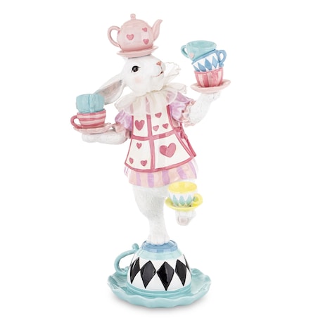 Dekoracja - królik na herbacianym czajniczku 41x22x15 cm CIRCUS-4