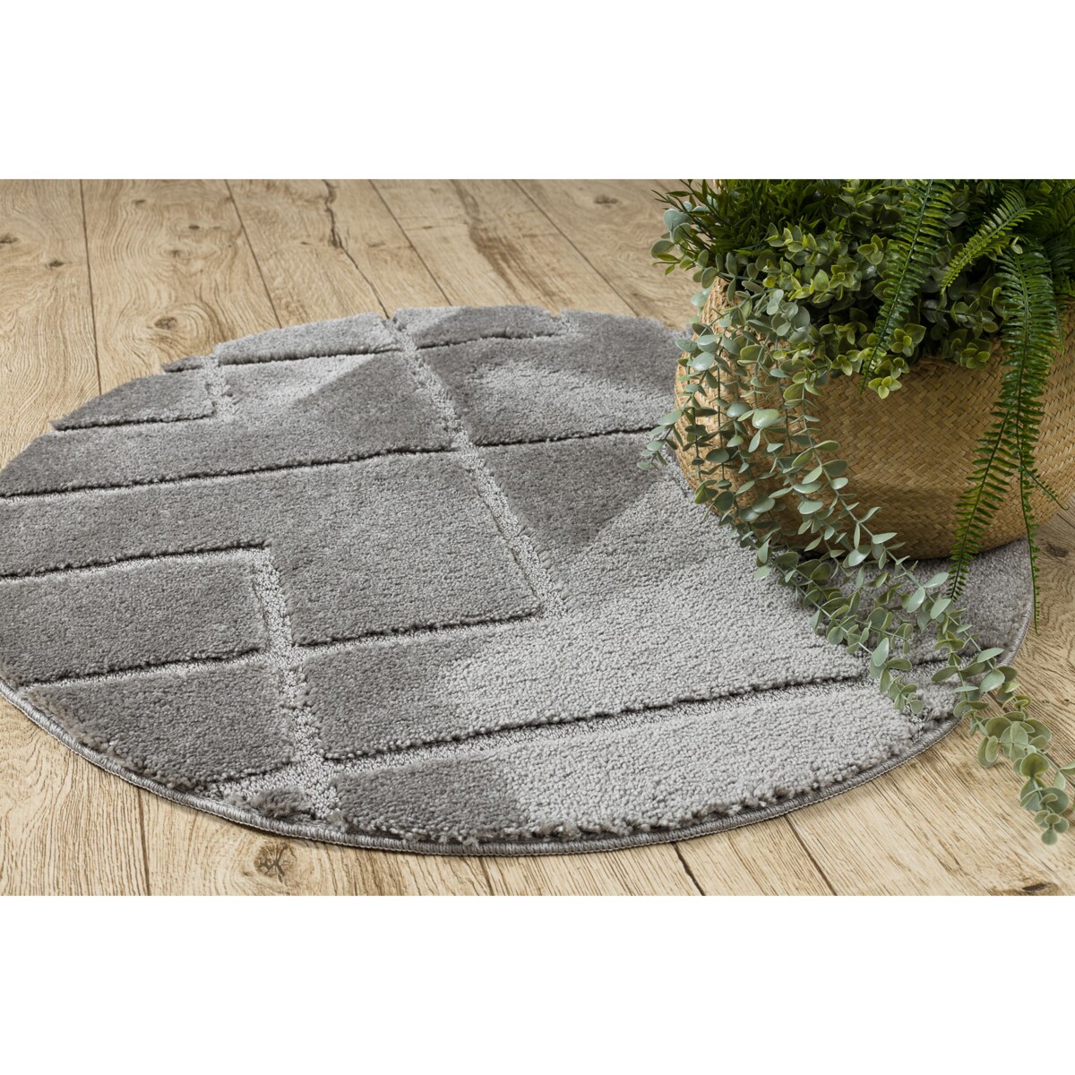 Dywan łazienkowy SUPREME koło LINES linie, koło 67 cm