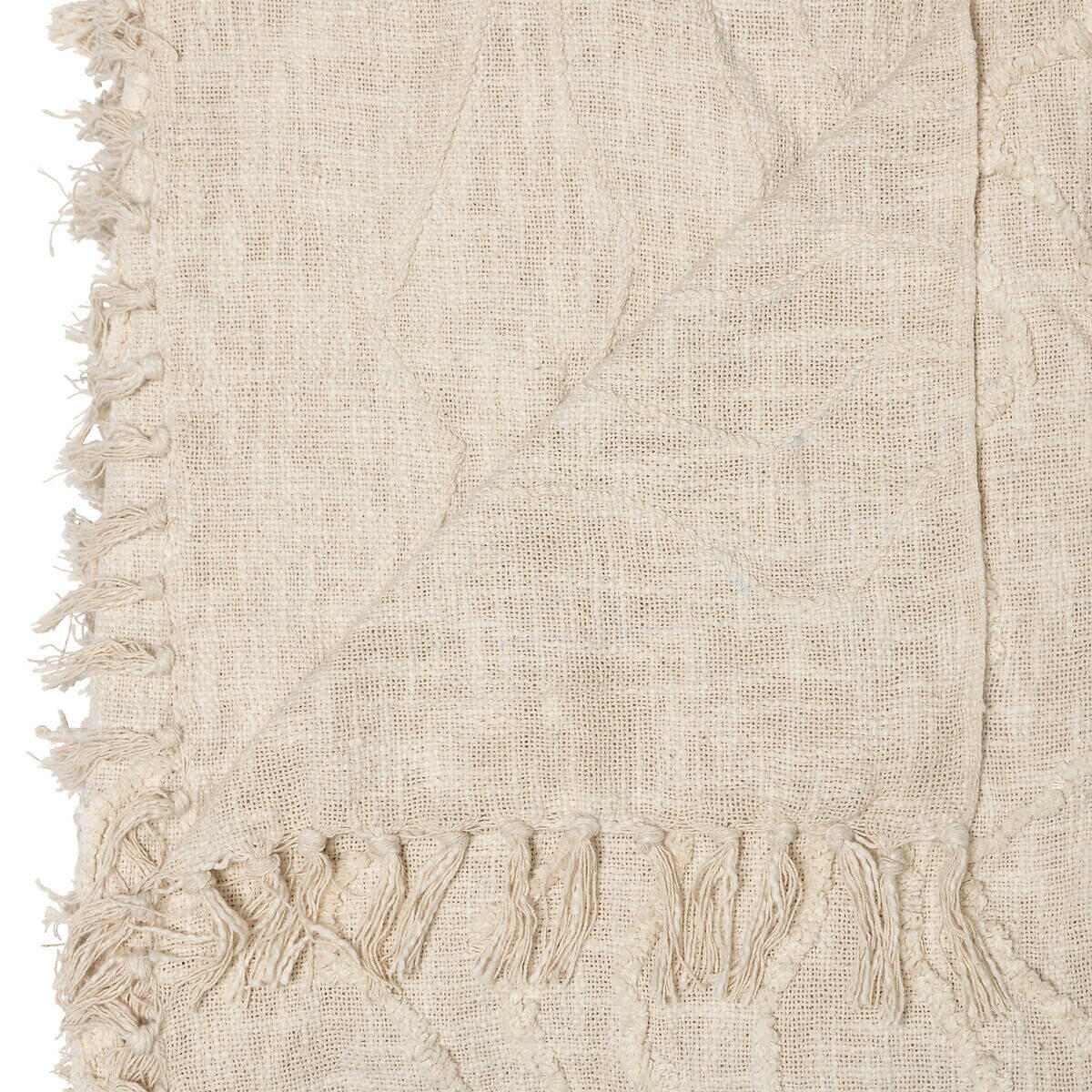 Bawełniana narzuta na łóżko DAISE, beżowa, 240 x 260 cm