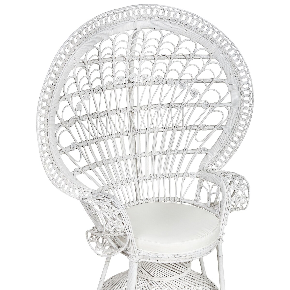 Fotel paw EMMANUELLE Rattan Biały