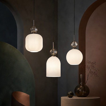 Lampa Wisząca Tk Lighting Sophia Big E27 Biały Klosz Koniakowa Kulka