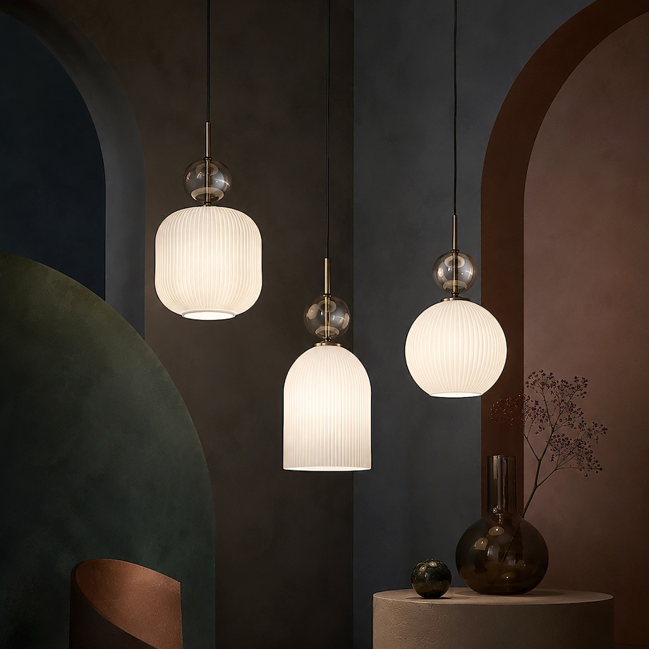 Lampa Wisząca Tk Lighting Sophia Big E27 Biały Klosz Koniakowa Kulka