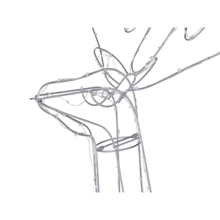 Dekoracja ogrodowa LED jeleń 117 cm srebrna LAUGAR