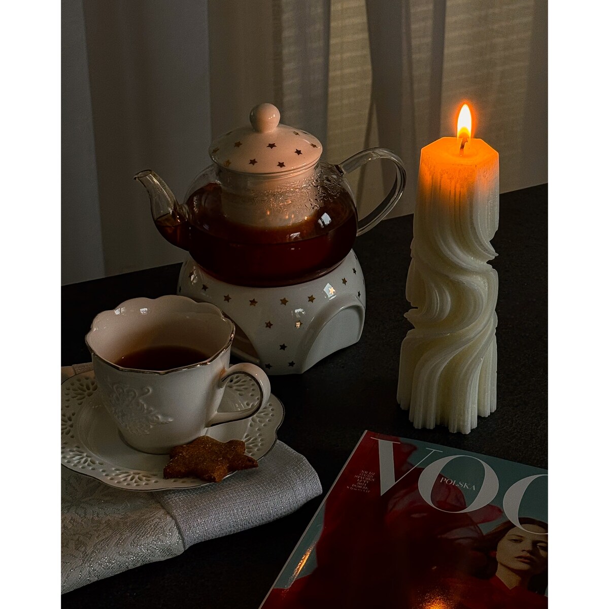 VERKOI Świeca Ozdobna Della Krem