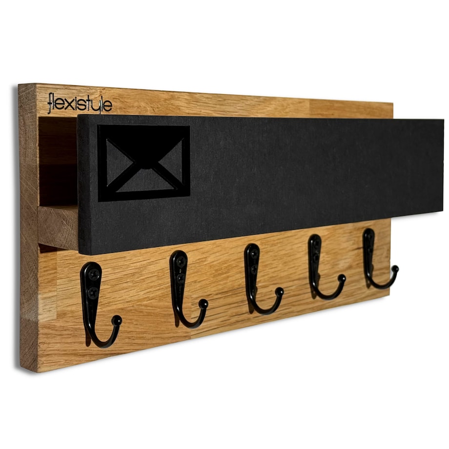 Drewniany wieszak na klucze 30cm