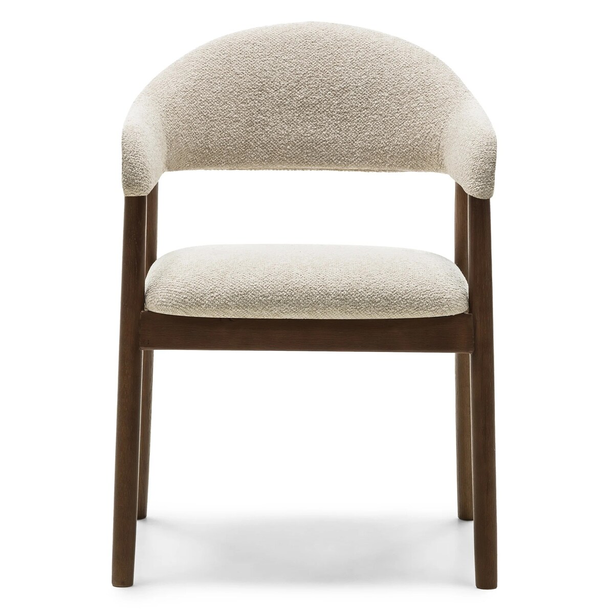 Krzesło tapicerowane YPSILA beżowe boucle 81x57x54 cm