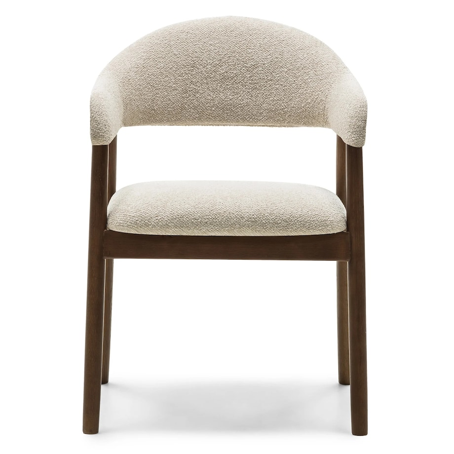 Krzesło tapicerowane YPSILA beżowe boucle 81x57x54 cm