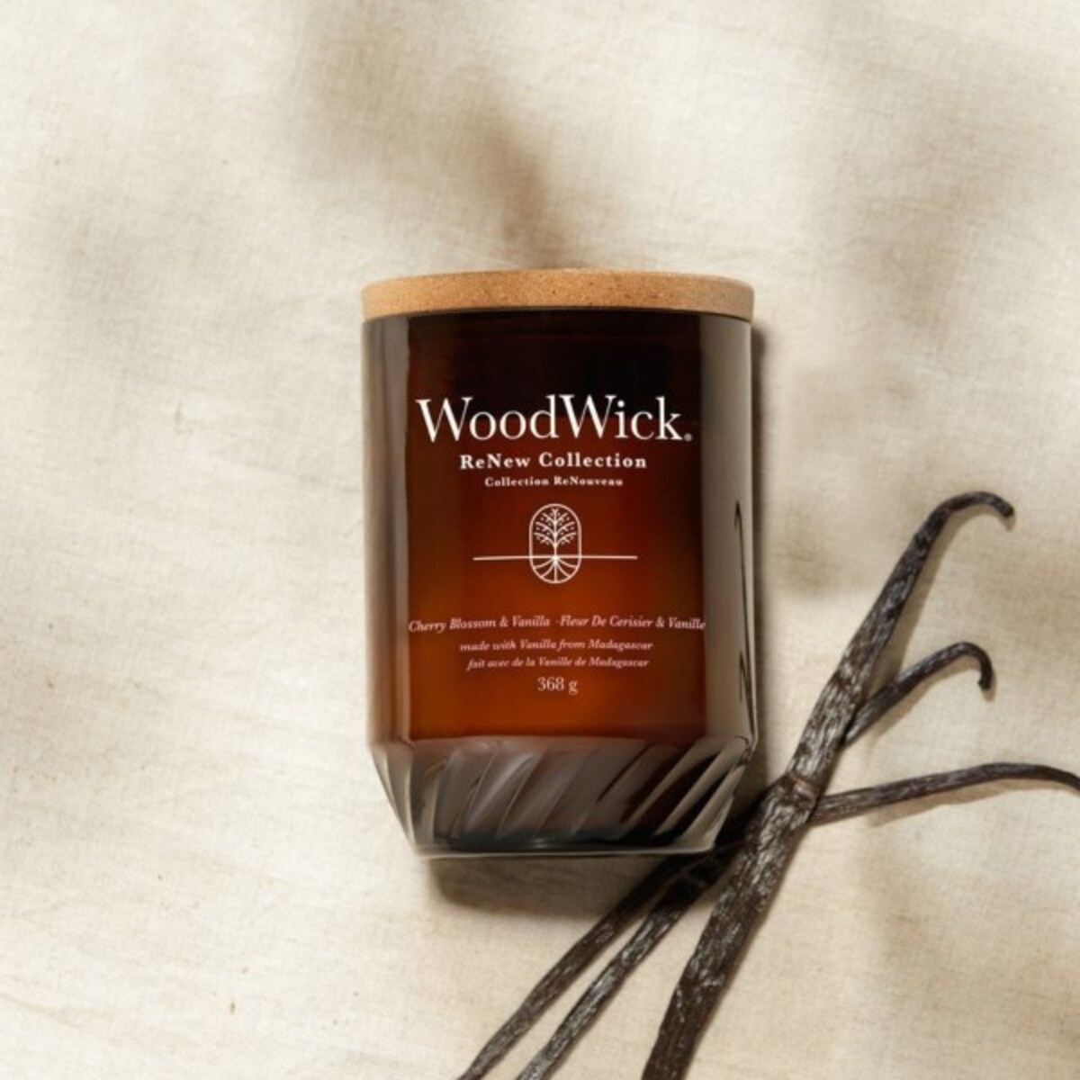 WoodWick świeca duża CHERRY BLOSSOM & VANILLA