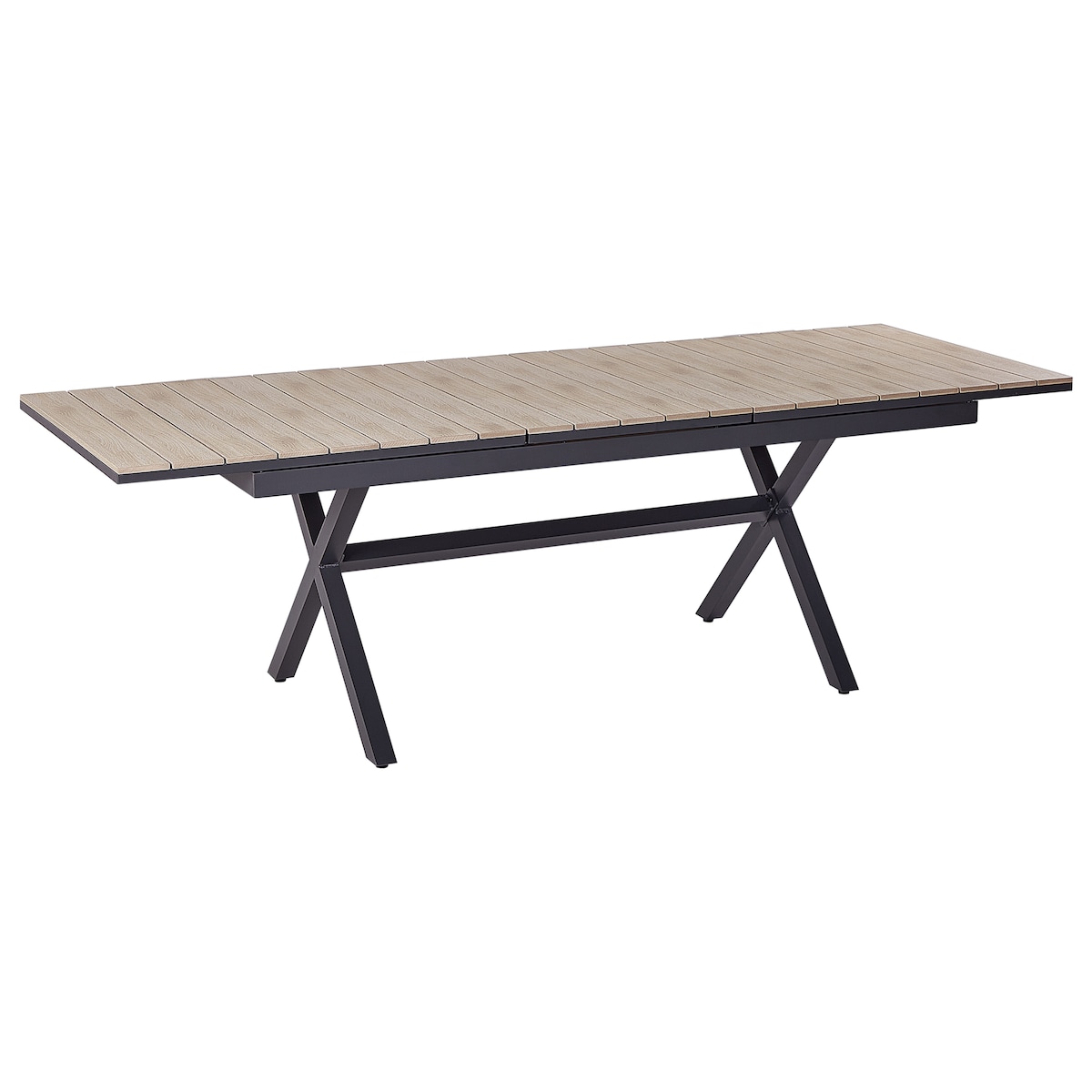 Stół ogrodowy rozkładany FANES 184/242 cm 90 cm Metal Grafitowy