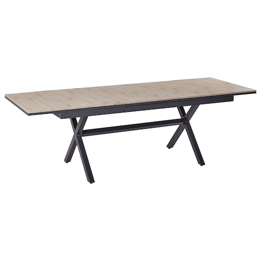 Stół ogrodowy rozkładany FANES 184/242 cm 90 cm Metal Grafitowy