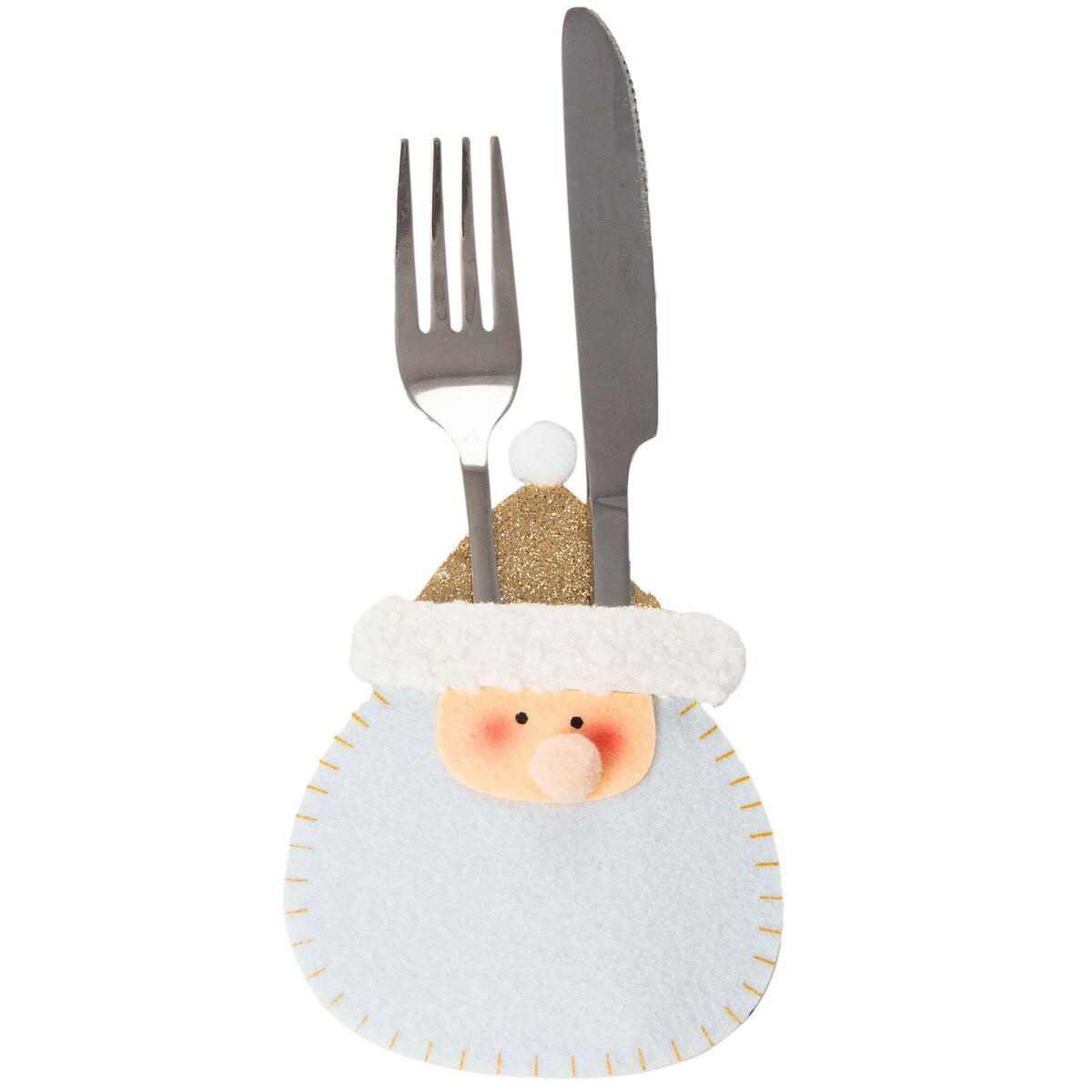 Świąteczna Kieszonka Etui Pokrowiec Na Sztućce Filc Mikołaj 11X15 Cm