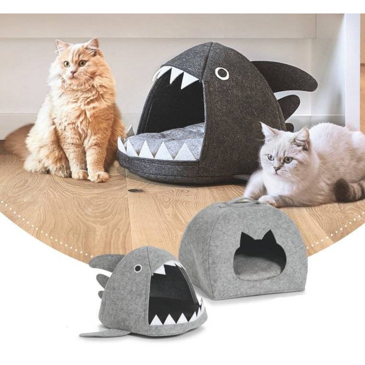 Domek dla kota - legowisko, filcowy, 45x38x33 cm, ZELLER