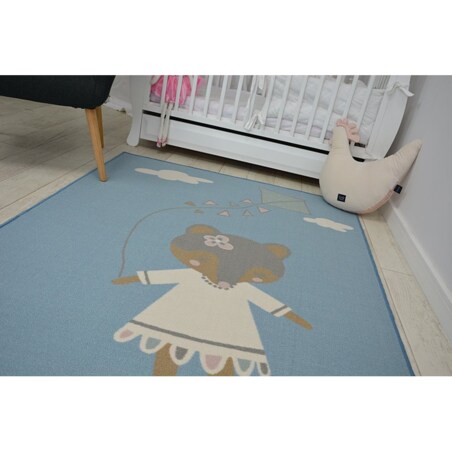 DYWAN dla dzieci LOKO Myszka niebieski 120x170 cm