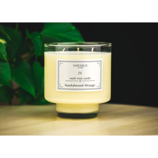 Świeca Zapachowa Sojowa No4 / 50h/Pomarańcza Drzewo Sandałowe 450g