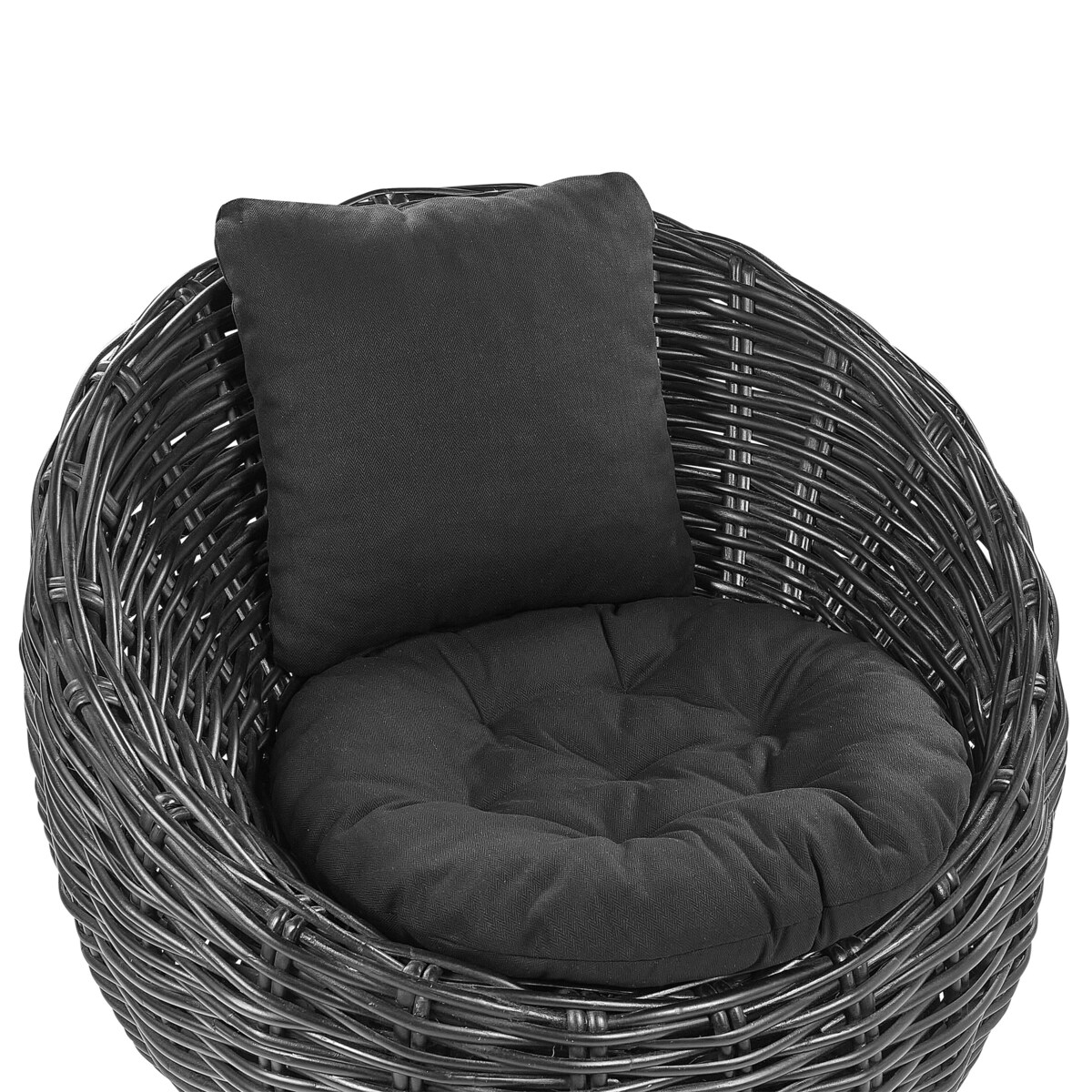 Krzesło ogrodowe LERICI Rattan Czarny