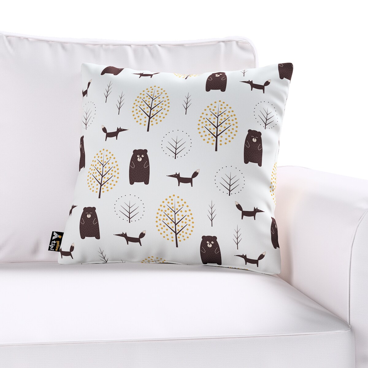 Poszewka Milly 60x60 ecru-brązowy