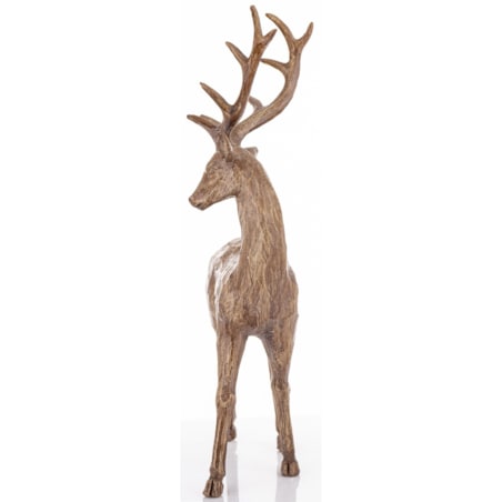 Figurka - brązowy jeleń 46x10x28 cm MARRONE-2