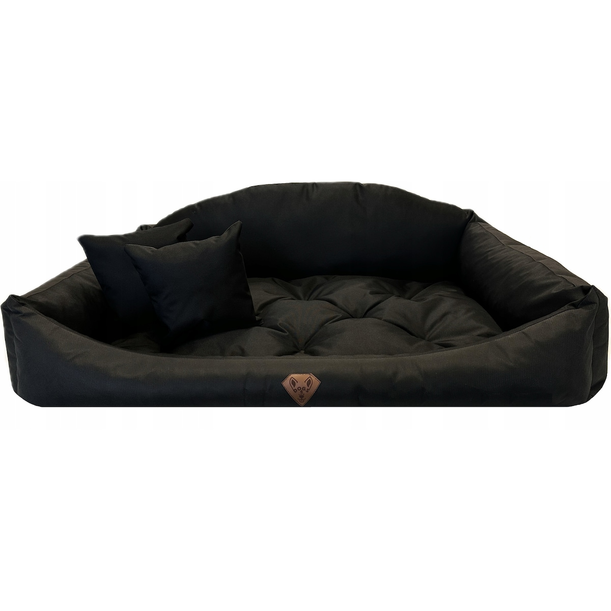 Legowisko Dla Psa Kanapa Posłanie Muszla 75X65 Cm Wodoodporne Poduszki Pikowane Czarne
