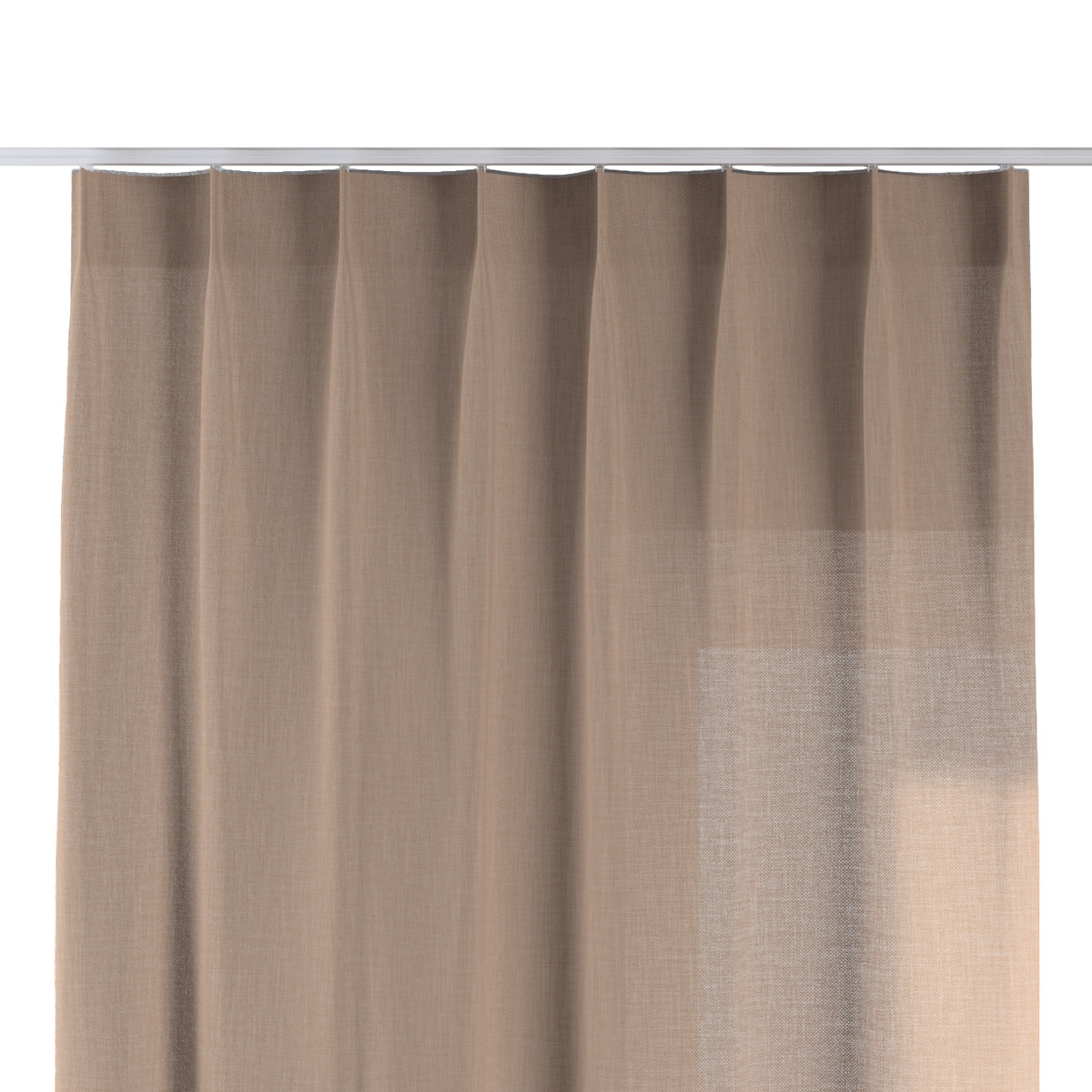 Zasłona na haczykach flex pojedynczych 130x245 herbaciany