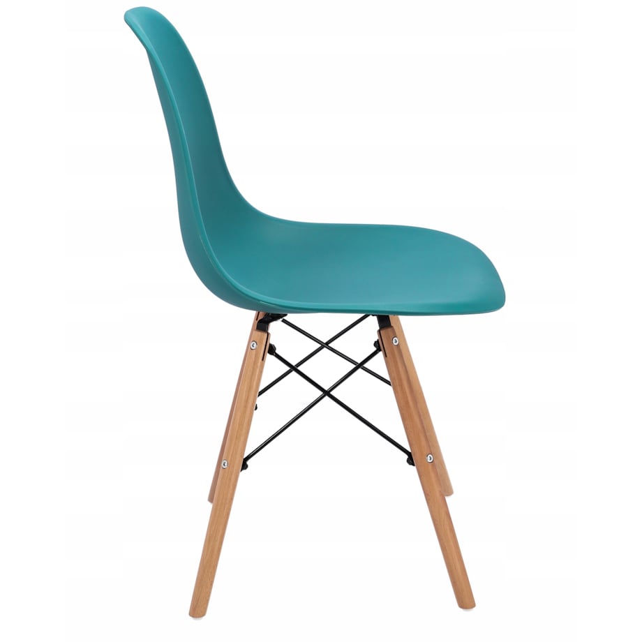 Krzesło skandynawskie wyprofilowane EVA niebieskie