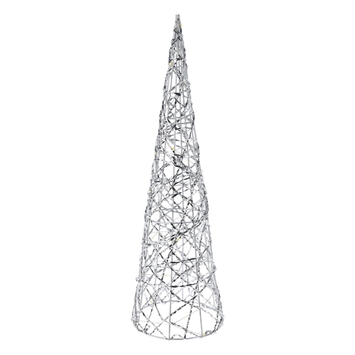 Druciana choinka, figurka z LED 40 cm