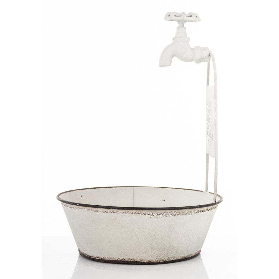 Kwietnik metalowy 35x24x24 cm MISKA owalna z kranikiem