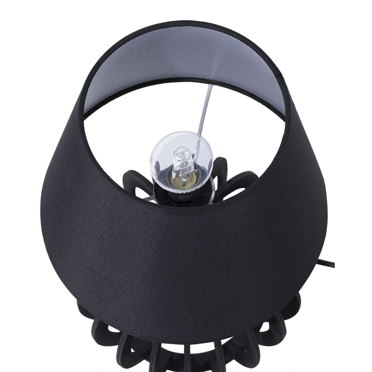 Lampka nocna drewniana czarna SAMO