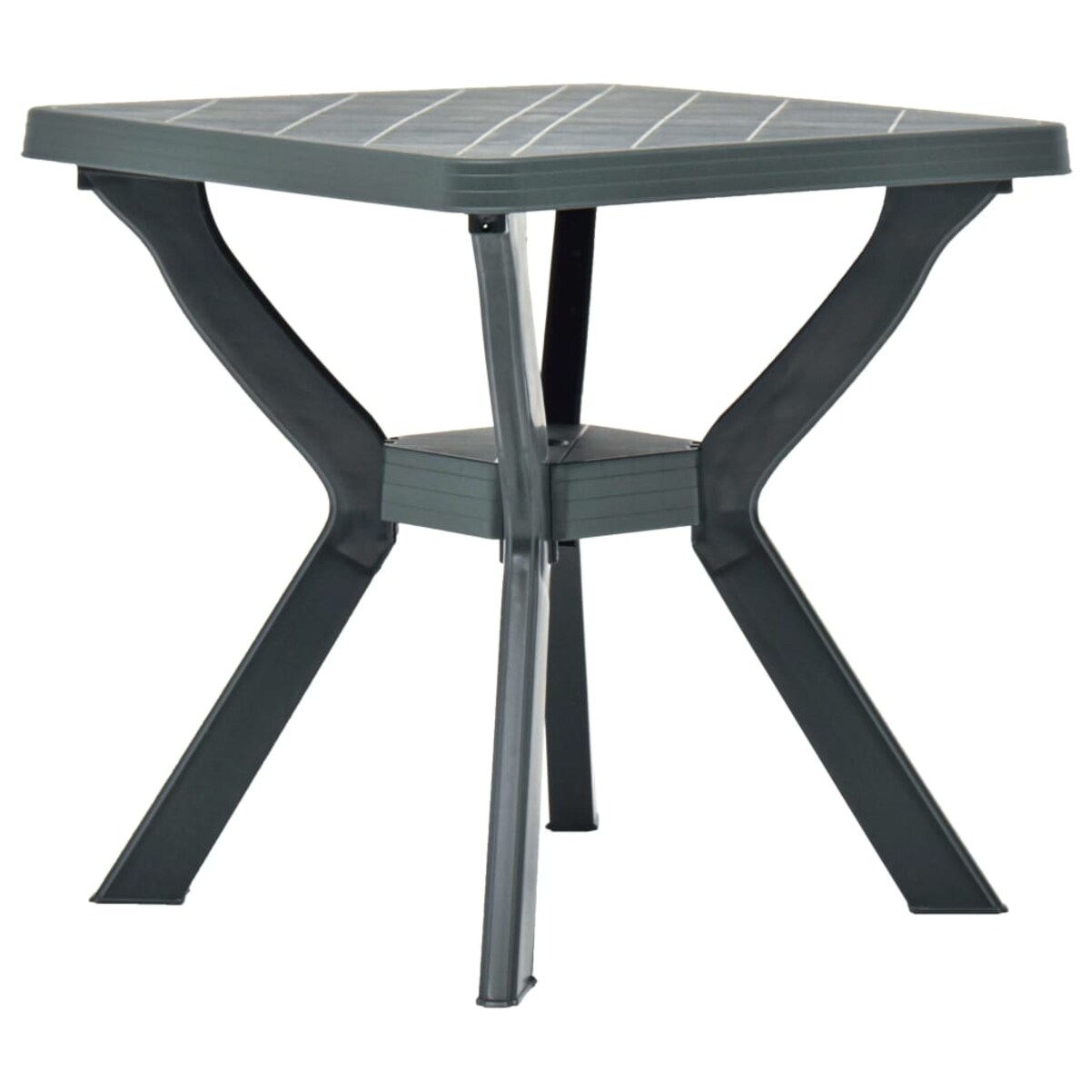 vidaXL Stolik bistro, zielony, 70x70x72 cm, plastikowy