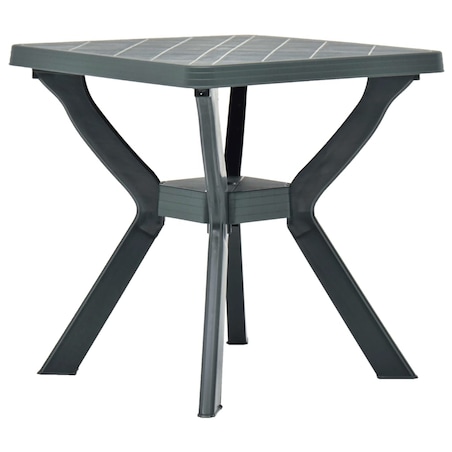 vidaXL Stolik bistro, zielony, 70x70x72 cm, plastikowy