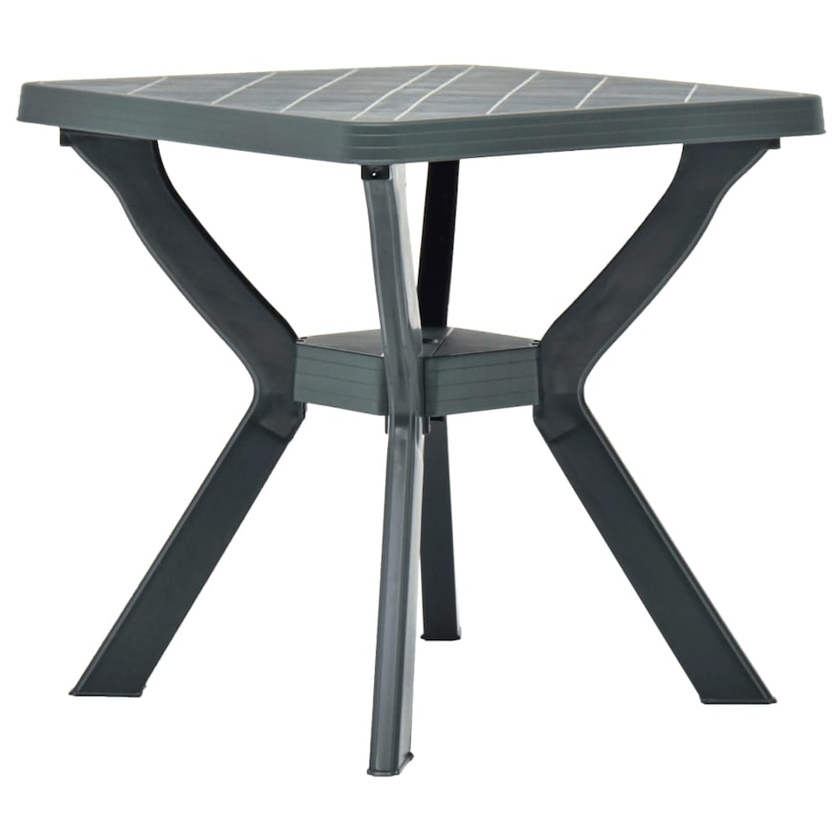 vidaXL Stolik bistro, zielony, 70x70x72 cm, plastikowy