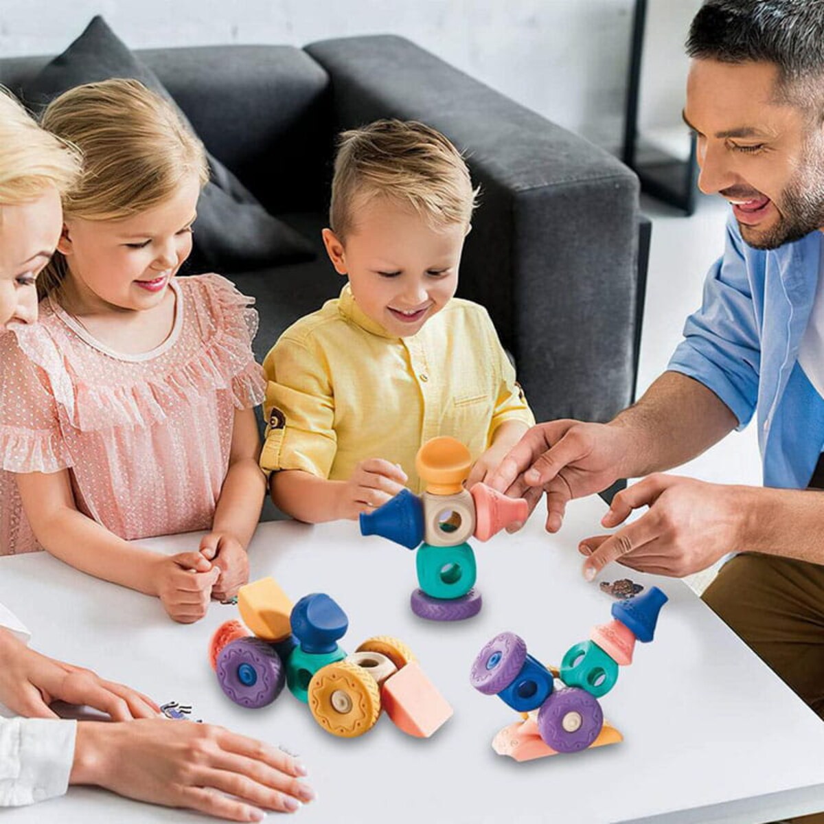 Kosmiczne sondy - klocki sensoryczne 13 elementów