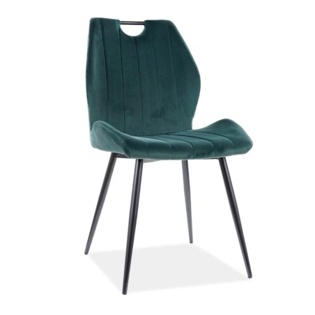 Krzesło tapicerowane ARCO VELVET zielone
