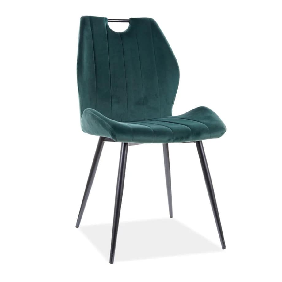 Krzesło tapicerowane ARCO VELVET zielone