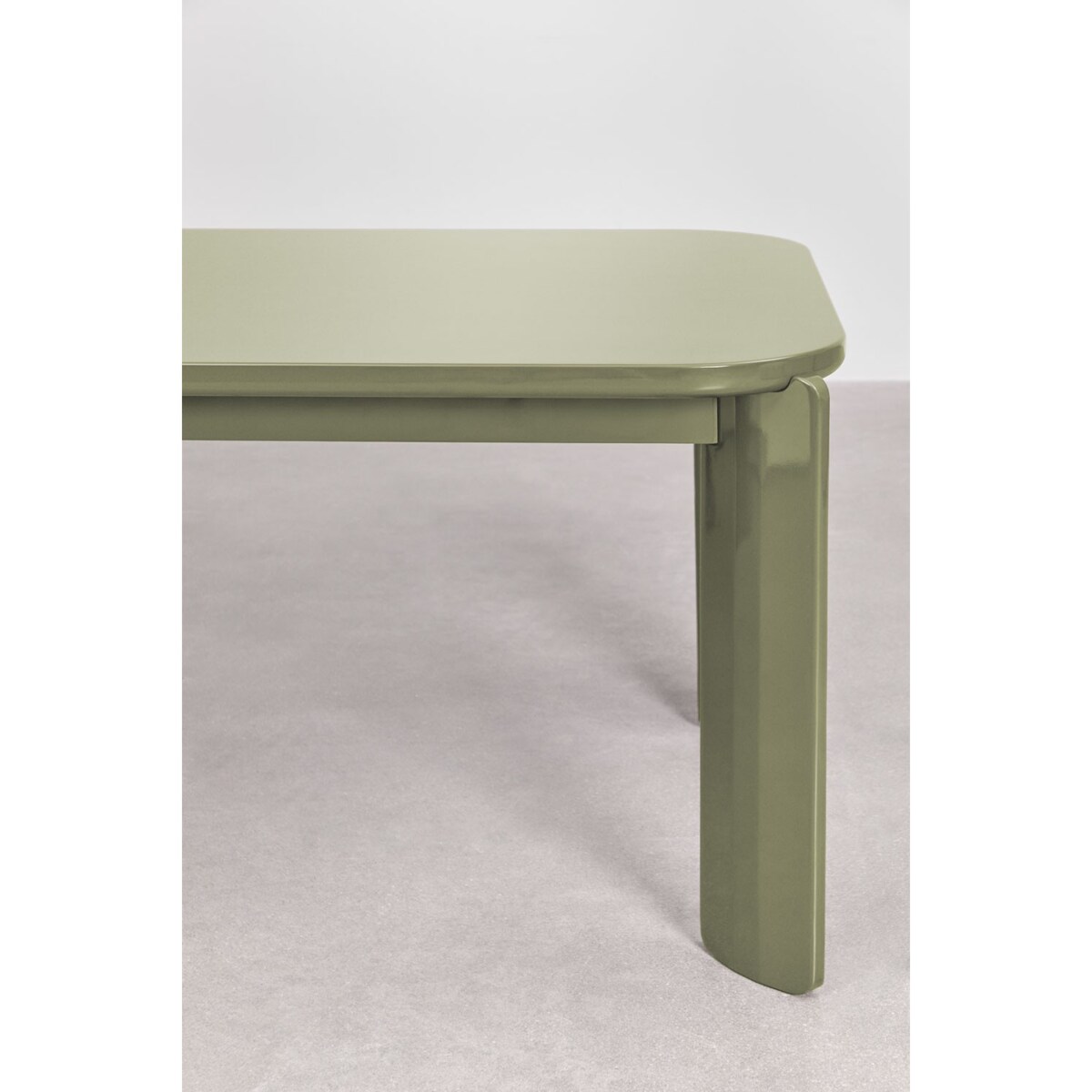 Prostokątny stół jadalniany 200x100 cm z MDF Genewa glossy szałwiowy